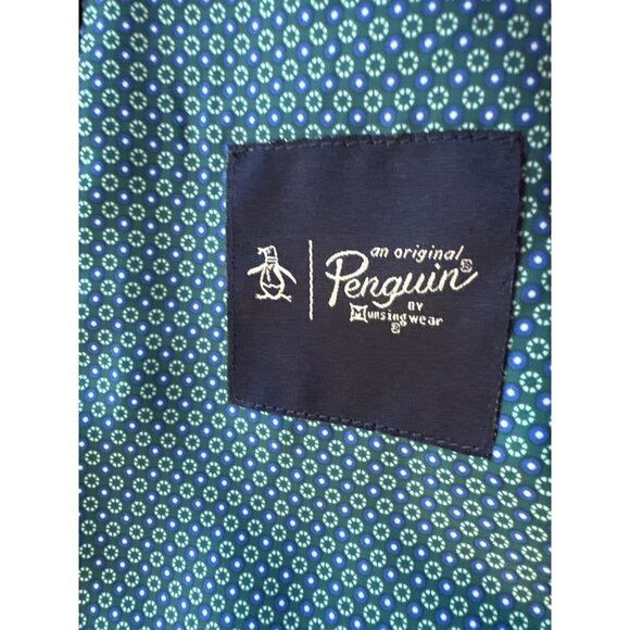 Penguin Blue Wool Blend Blazer Sport Jacket Coat Mens Size 42R - Picture 5 of 7